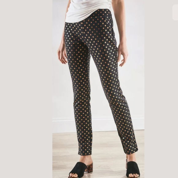 Soft Surroundings XS 2 4 Polka Dot Knit Pants New - Picture 11 of 11